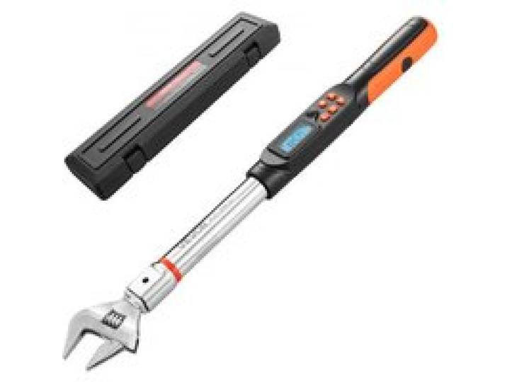 VEVOR Clé Dynamométrique Numérique à Ouverture de Mâchoire Réglable 0-38 mm, 4 Unités d'Affichage, Précision de ±2 %, avec Écran LCD, Alerte Sonore, Voyant LED, Coffret, pour Tuyauteries et Automobile