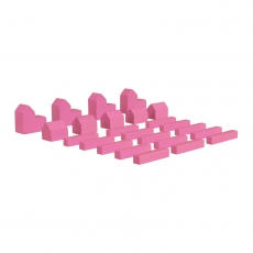 Siedler Set - rosa - Spielsteine - Stadt - Siedlung - Strasse 301877