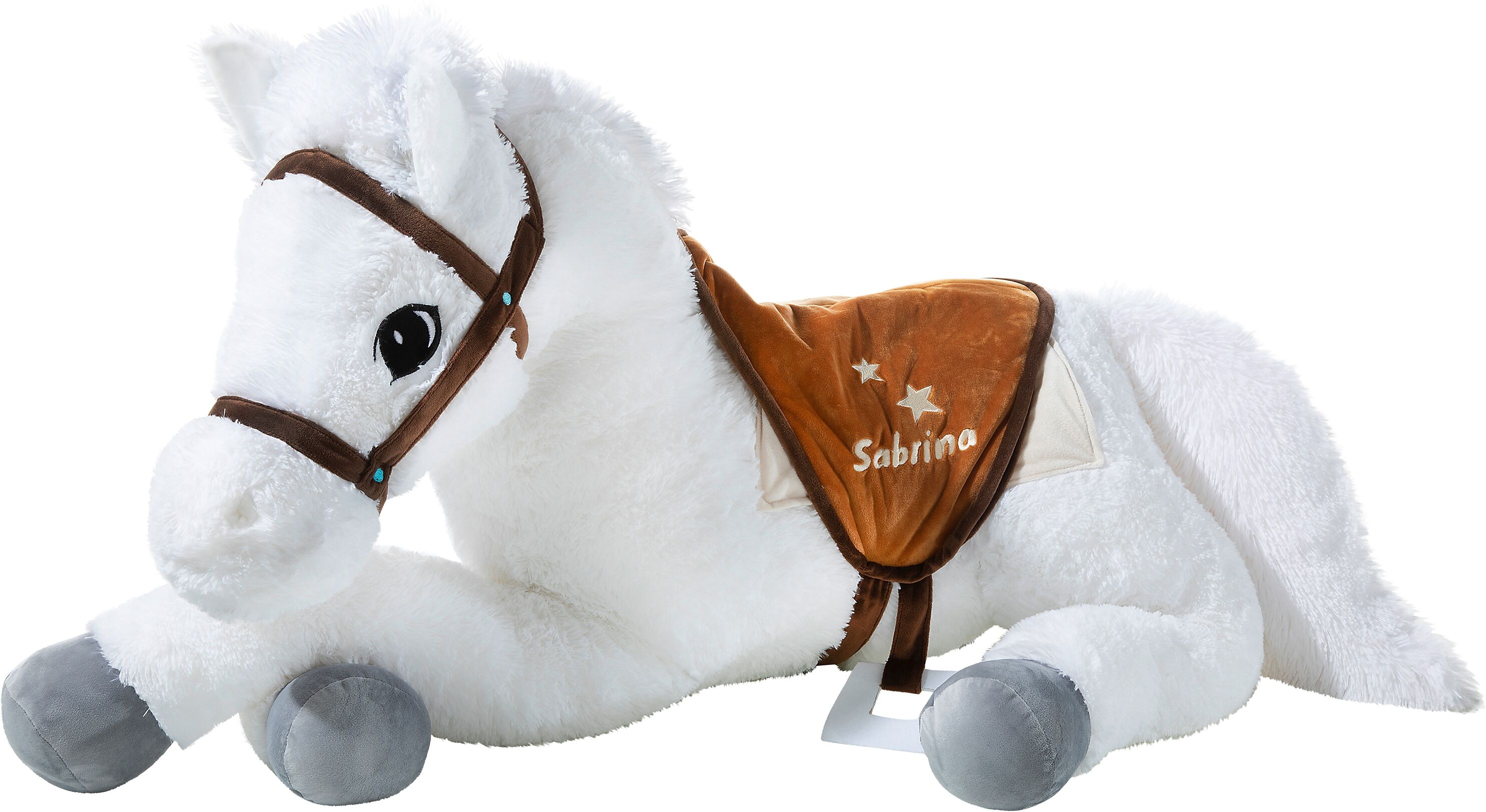 Kuscheltier HEUNEC "Bibi & Tina, Pferd Sabrina XXL soft", weiß, Plüschfiguren, KinderL:100cm, Kuscheltier, L:100cm