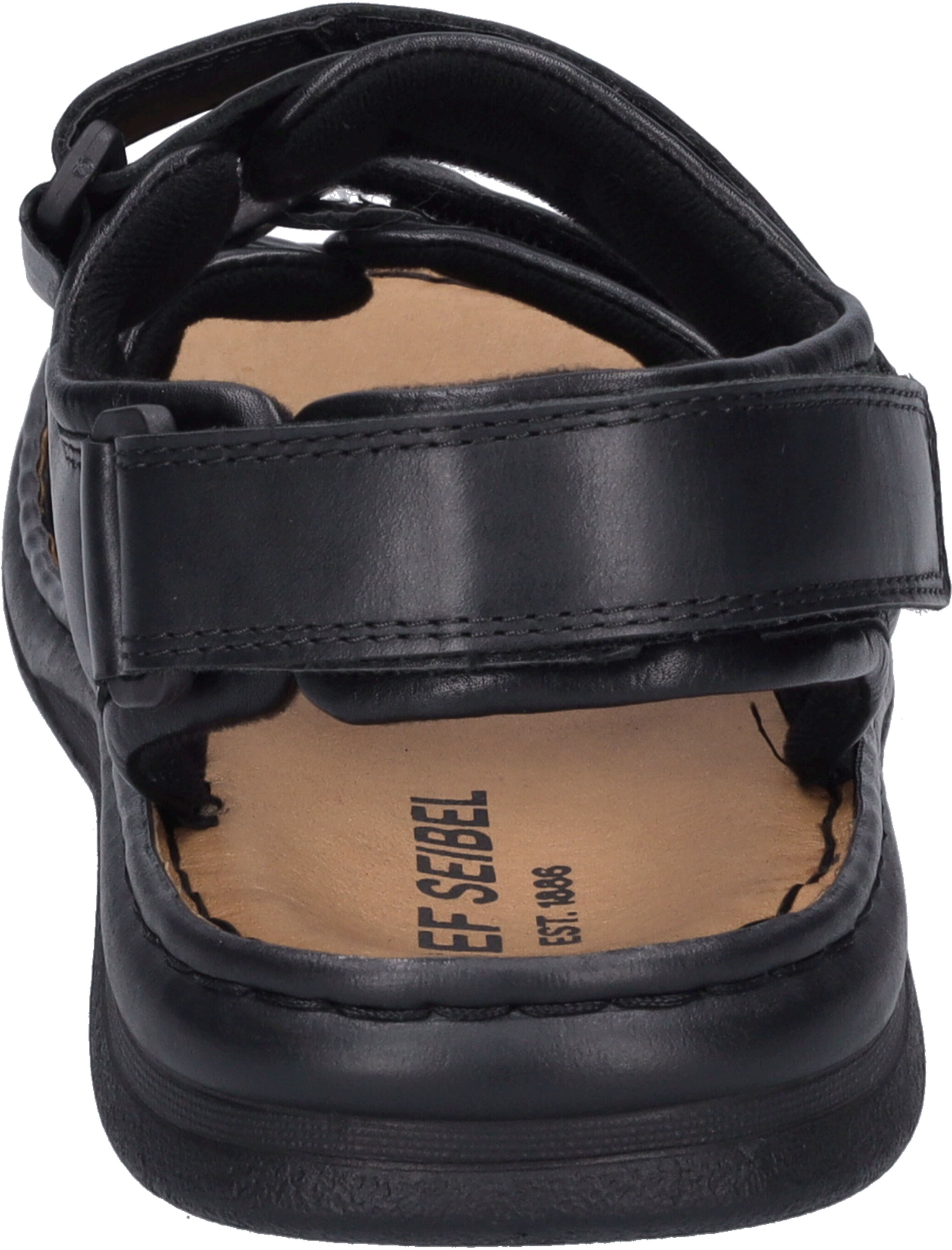 Sandale JOSEF SEIBEL "Rafe, schwarz", Herren, Gr. 41, schwarz, Obermaterial: 100% Rindsleder Leather cow., Schuhe Sandale