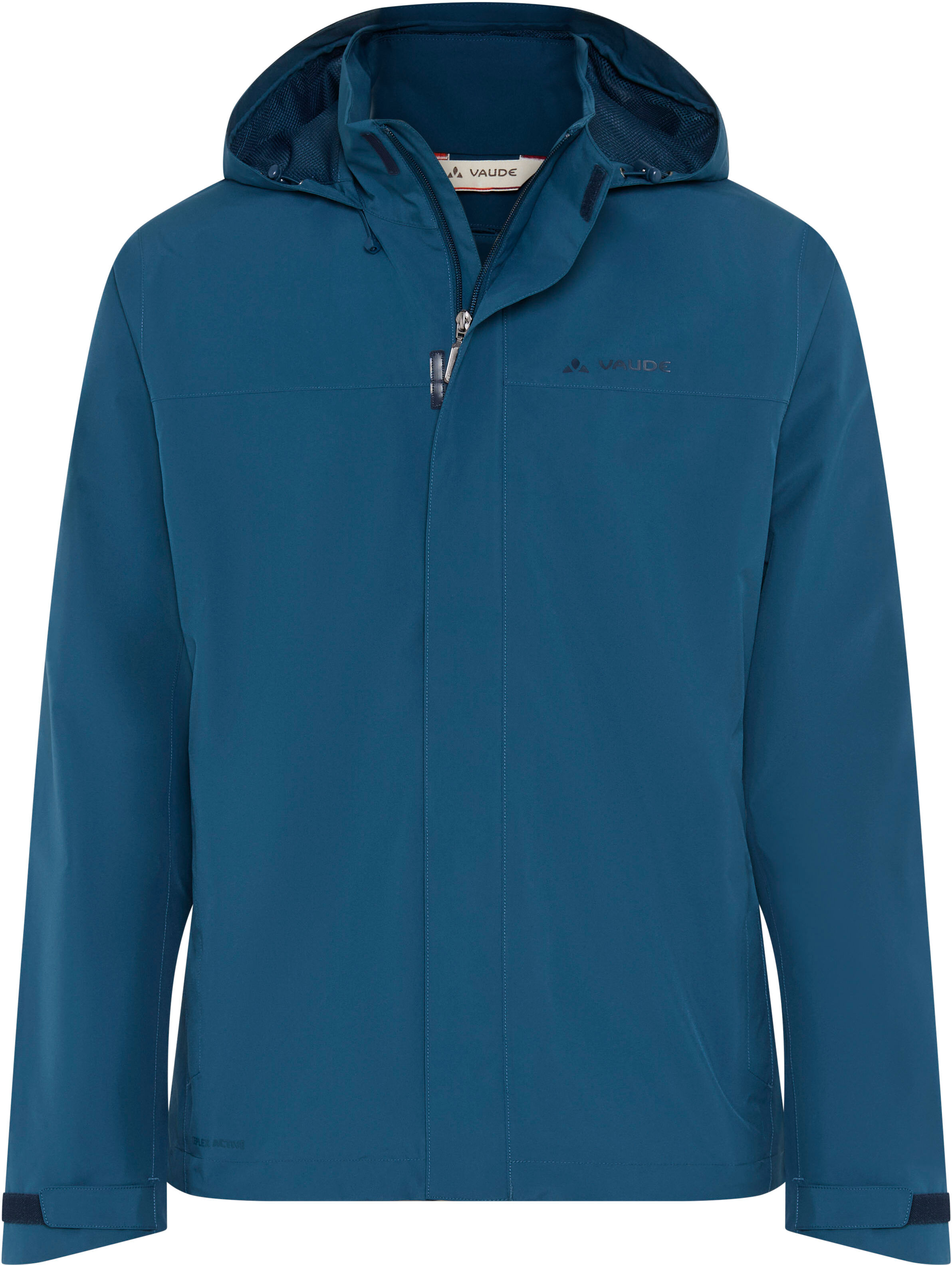 Regenjacke VAUDE, Herren, Gr. XL, blau (baltic sea), Obermaterial: 100% Polyester. Futter: 100% Polyamid. Netzfutter: 100% Polyester, Jacken Regenjacke, für Outdoor- und Sportaktivitäten, sportlicher Stil baltic sea XL
