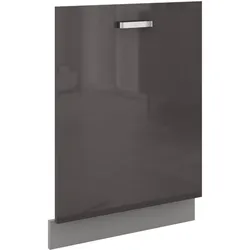 Frontblende Geschirrspüler vollintegriert 60 cm Grau Hochglanz Küche Grey Bianca