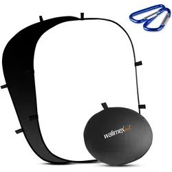 Walimex 2in1 Falthintergrund (150 cm, 200 cm), Hintergrundsystem, Schwarz, Weiss