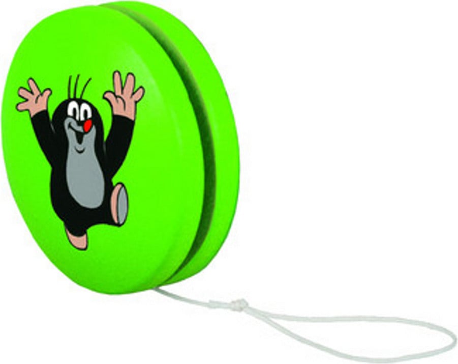 Groene Detoa yo-yo met mollenfiguur