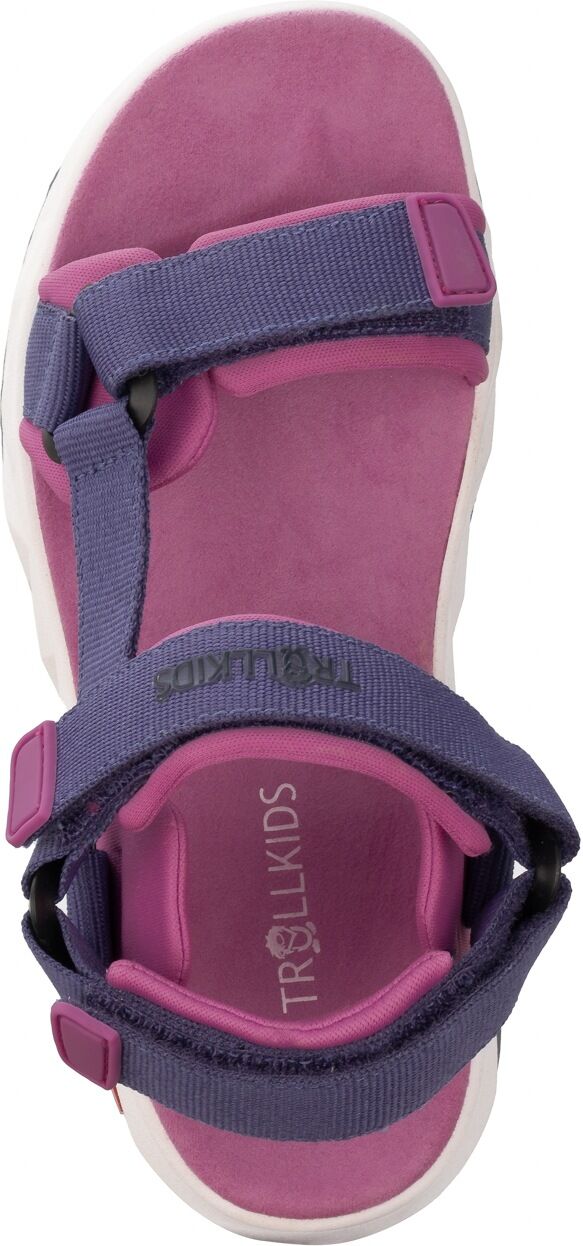 Sandale TROLLKIDS "KIDS LYSEFJORD SANDAL", Mädchen, Gr. 40, Synthetik Textil, lila (violet blau, navy, mallow pink), Synthetik, Textil, Schuhe Sandale violet blau, navy, mallow pink 40, Synthetik Textil
