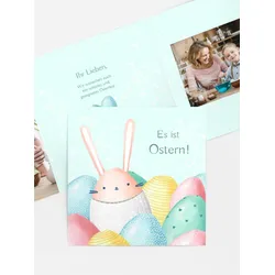 Osterkarten selbst gestalten mit Spruch und Fotos im Onlinedesigner bei Meine-Kartenmanufaktur.de