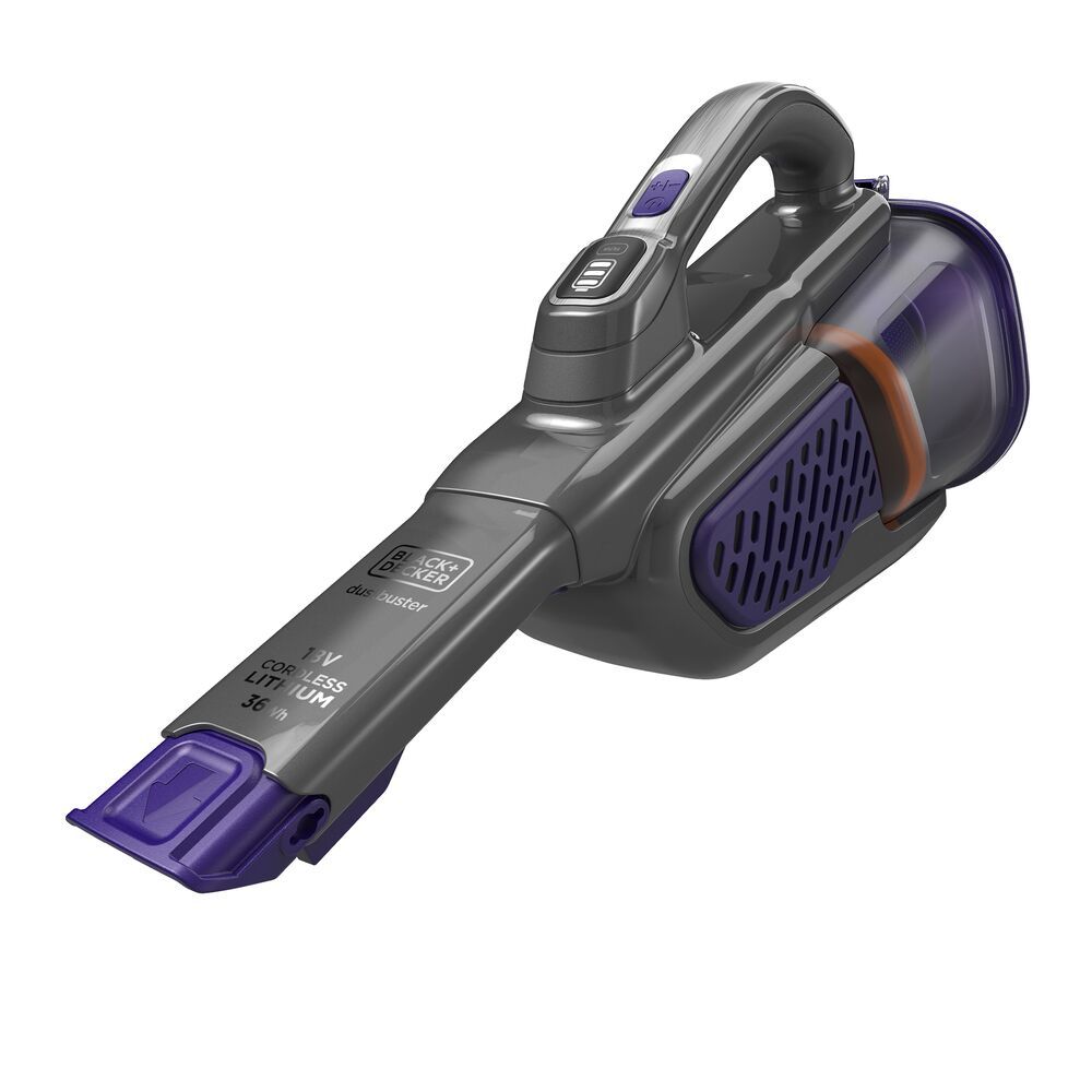 Black & Decker BHHV520BFP Dustbuster Handstaubsauger Beutellos bis 20 min Laufzeit 18 V (Schwarz, Violett)