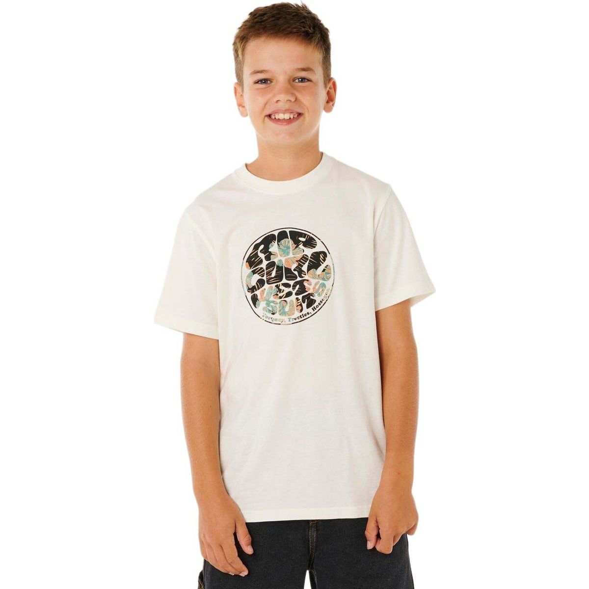 RipCurl Wettie Passage Icon Tee-boy bone (3021) 12 140BTE-3021-12