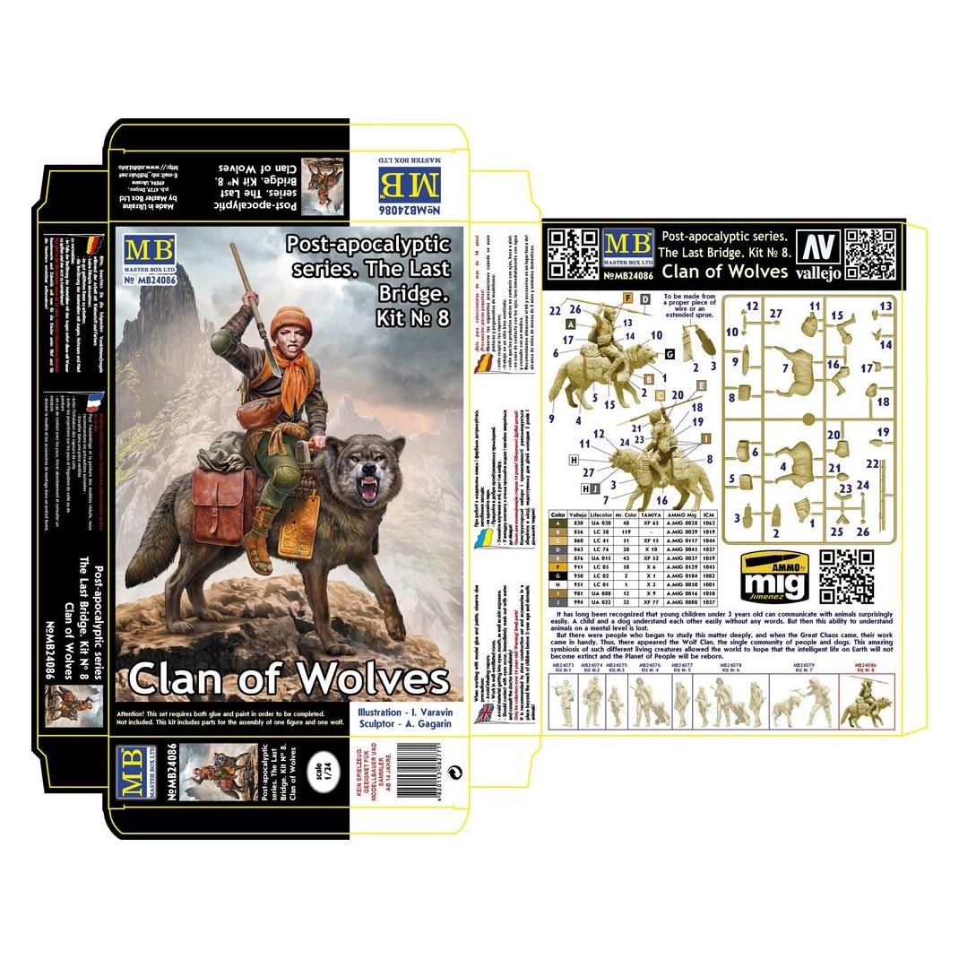 Master Box Post-apocalyptic series. The Last Bridge. Kit No. 8. Clan of Wolves (24086)