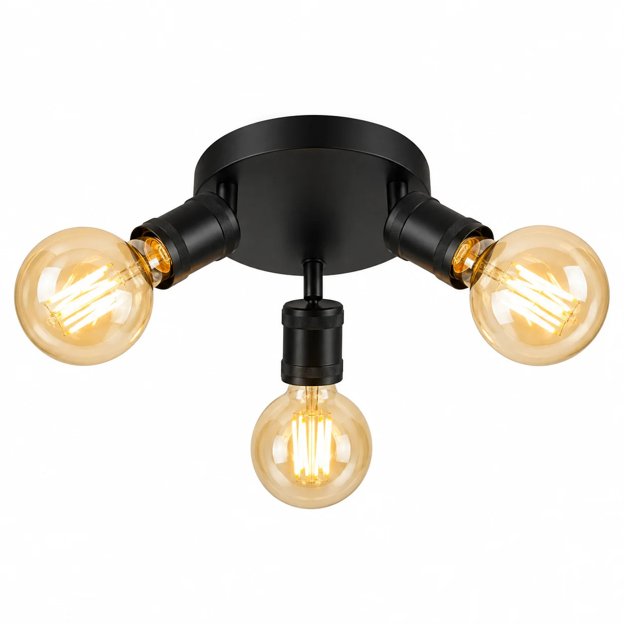 Searchlight Plafondlamp Dance zwart Ø 30 cm