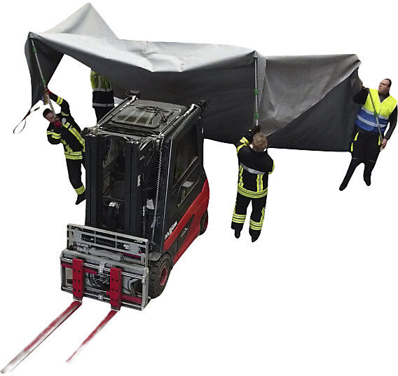 Li-Ionen-Batterie Brandschutzdecke PREMIUM, LxB 10000 x 8000 mm, Brandklasse A2 VLITEX