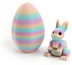Uplifted Goods Architectural 3D Printed Easter Rabbit Figurine b