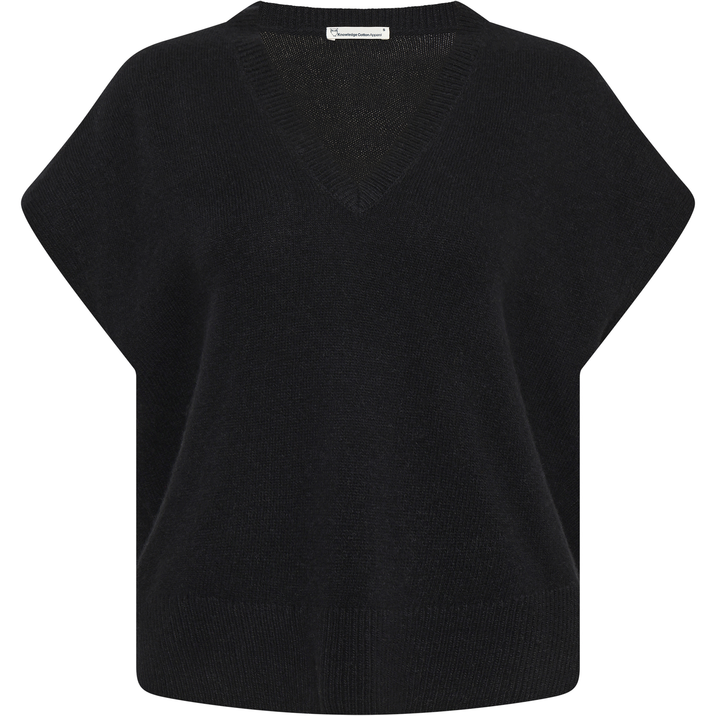 KnowledgeCotton Apparel Lambswool Knit Vest Damen Pullover schwarz Größe M Lifestyle Hautfreundlich