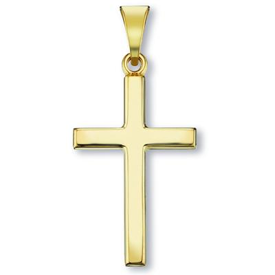 Kettenanhänger ONE ELEMENT "Kreuz Anhänger aus 333 Gelbgold", gold, Schmuckanhänger, Damen, Gelbgold 333 Gold, Gelbgold 333, Gold, Kettenanhänger, Bedeutungsvoll & zeitlos – ein Begleiter mit Persönlichkeit