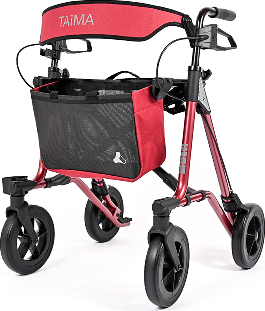 Dietz Exklusiver Leichtgewicht Rollator TAiMA VENTUM, kpl. - Farbe: Amarena