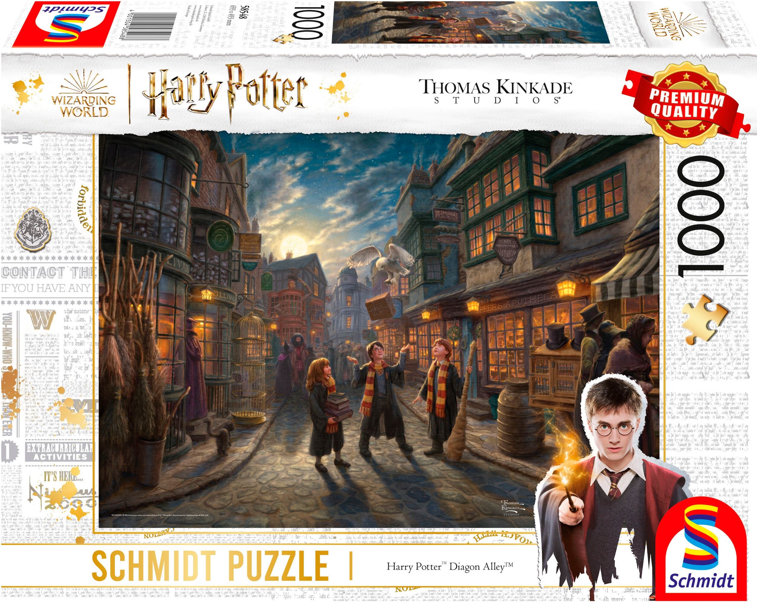 Puzzle SCHMIDT SPIELE "Wizarding World, Harry Potter™ Diagon Alley von Thomas Kinkade", bunt, Puzzles, KinderB:69cm H:49cm, Pappe, Motiv, Puzzle, Made in Germany, B:69cm H:49cm