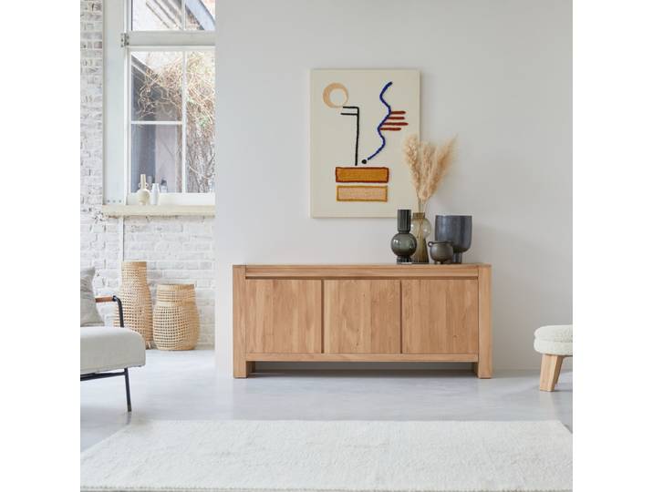 Buffet aus massivem Eichenholz 160 cm Eden - Natur - Oak