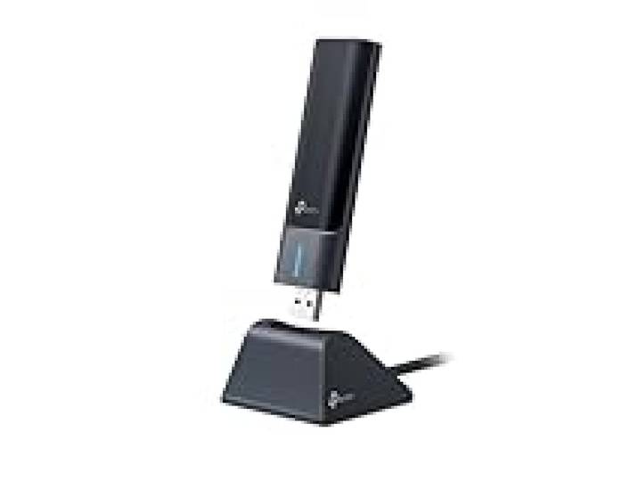 TP-Link Adaptateur USB WiFi 6E pour PC de bureau – (Archer TXE50UH) AXE3000 Adaptateur réseau sans fil tri-bande, latence ultra-faible, MU-MIMO, OFDMA, sécurité raffinée, WPA3, prend en charge Windows