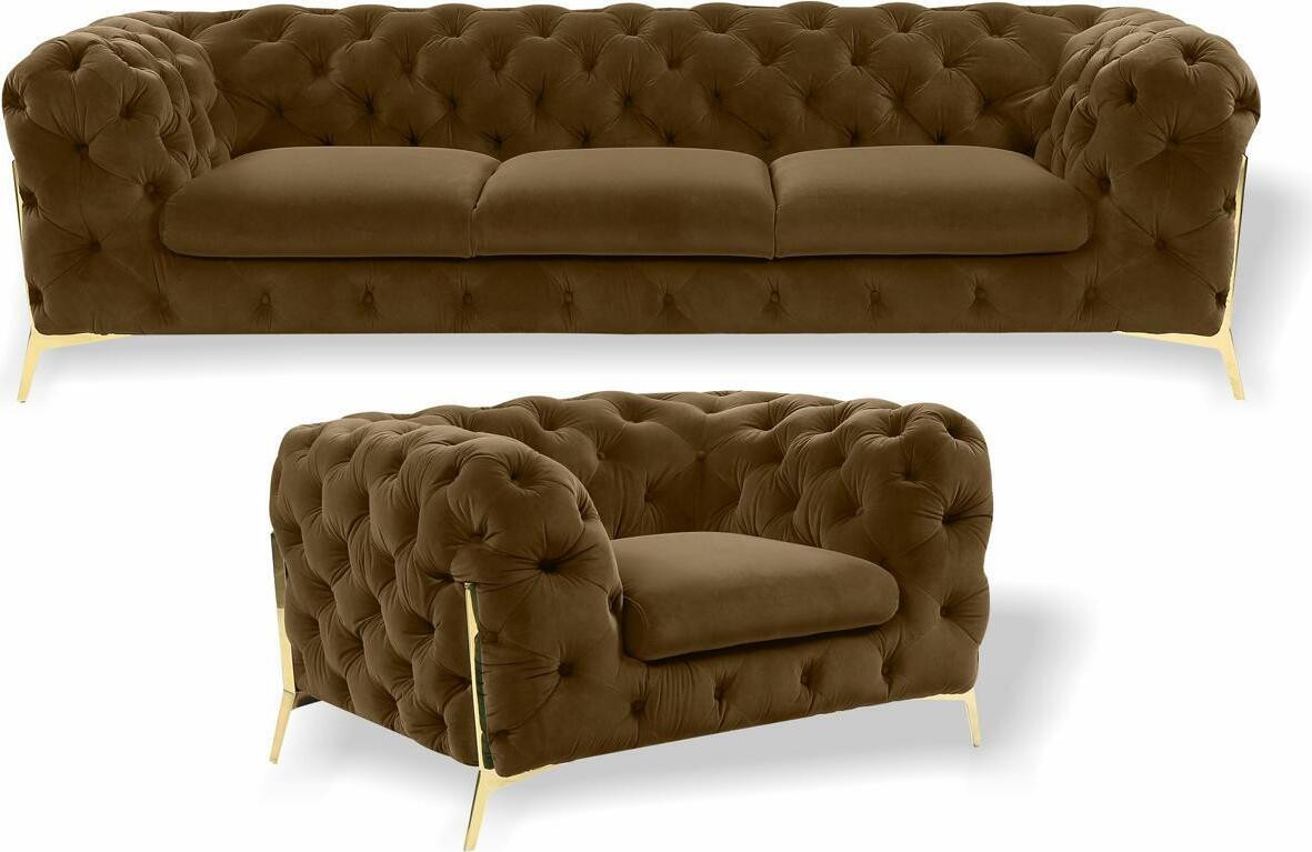 Italien Möbel Chesterfield Sofagarnituur 3+1 Design Polster Couches