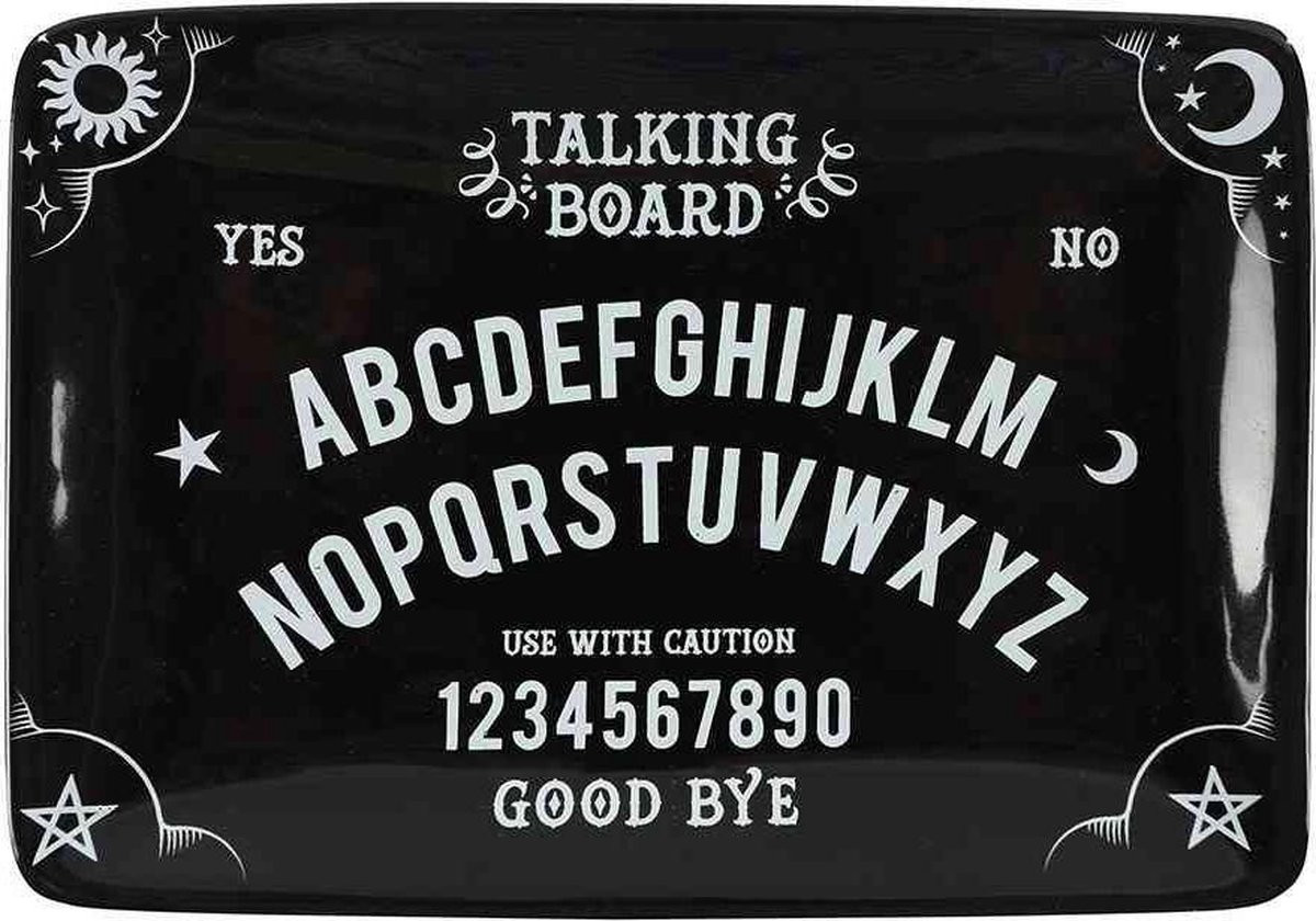 Something Different Black Talking Board Decoratieschaaltje - Zwart/Wit