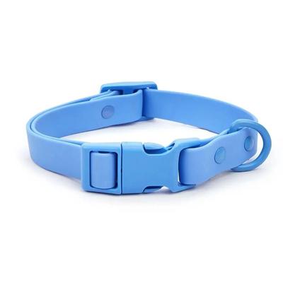 Elastic Webbing Identification Collar Waterproof & Rustproof Safety Neckband For Active Dogs blue m