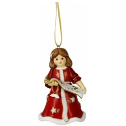Goebel, Christbaumschmuck, Engel Jahresengelglöckchen 2025, Porzellan, Rot, Jahresedition, 9.5 cm, 66505791