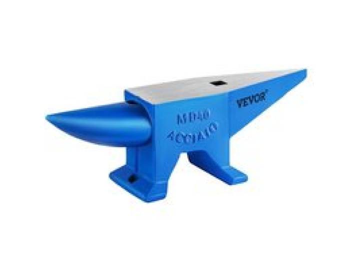 VEVOR Einzelhorn-Amboss Stahlamboss 39 kg, Schmiedestahlwerkzeuge Amboss mit rundem & quadratischem Loch, robuster Schmied, Juweliere, langlebiges & robustes Metallbearbeitungswerkzeug Blau