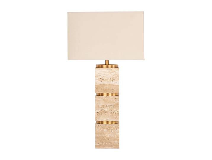 Richmond Tafellamp Jaella Travertin, 70cm - Beige