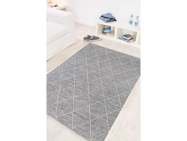 Teppich Pantin Grau/Hellgrau 140 x 200cm Baumwollstoff