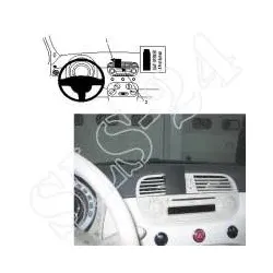 BRODIT 854124 ProClip Halterung - Fiat 500 2007-2015 - KFZ-Halter für Navigat...