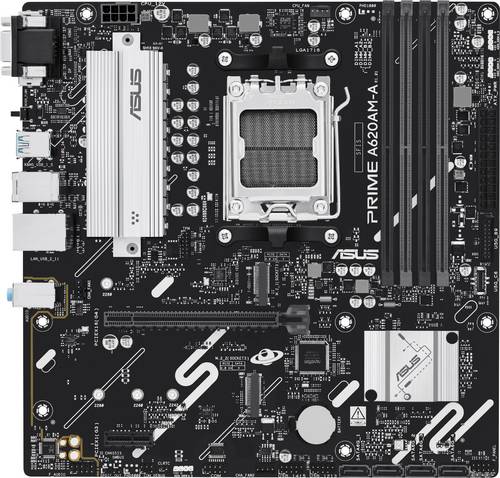 Asus Prime A620AM-A-CSM Mainboard Sockel (PC) AMD AM5 Formfaktor (Details) Micro-ATX Mainboard-Chipsatz AMD A620A