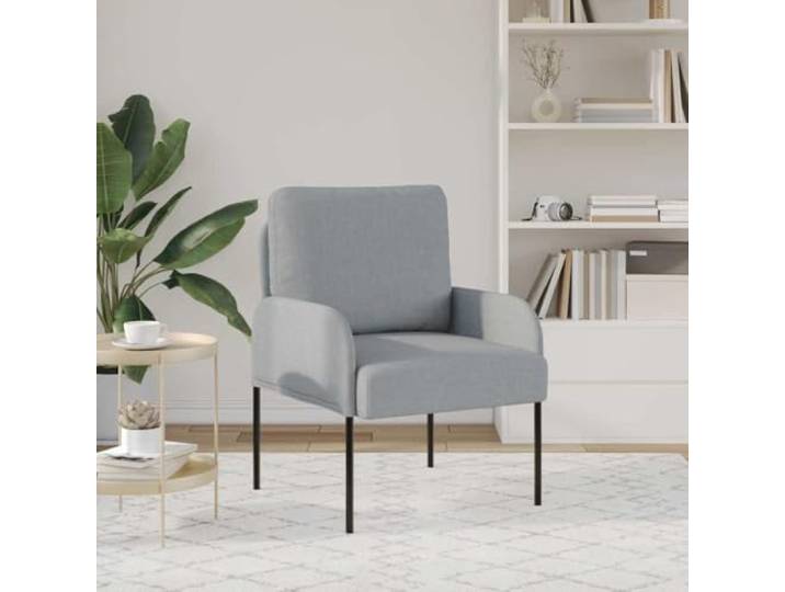 KTHLBRH Modernes Sofa hellgrau 55 cm Sperrholz Metallbeine, Polyesterbespannung, minimalistisches Design, einfache Montage