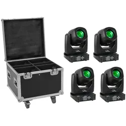 EUROLITE Set 4x LED TMH-B90 + Case mit Rollen