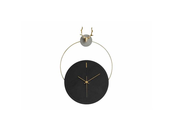 Onzeno Wanduhr Design Schwarz 45/65 cm, Metall, 45x65x2 cm, Dekoration, Uhren, Wanduhren