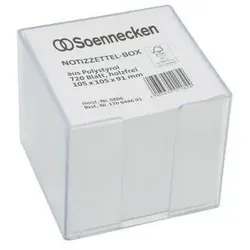 Soennecken Zettelbox 5806 105x105x91mm transparent +Inhalt