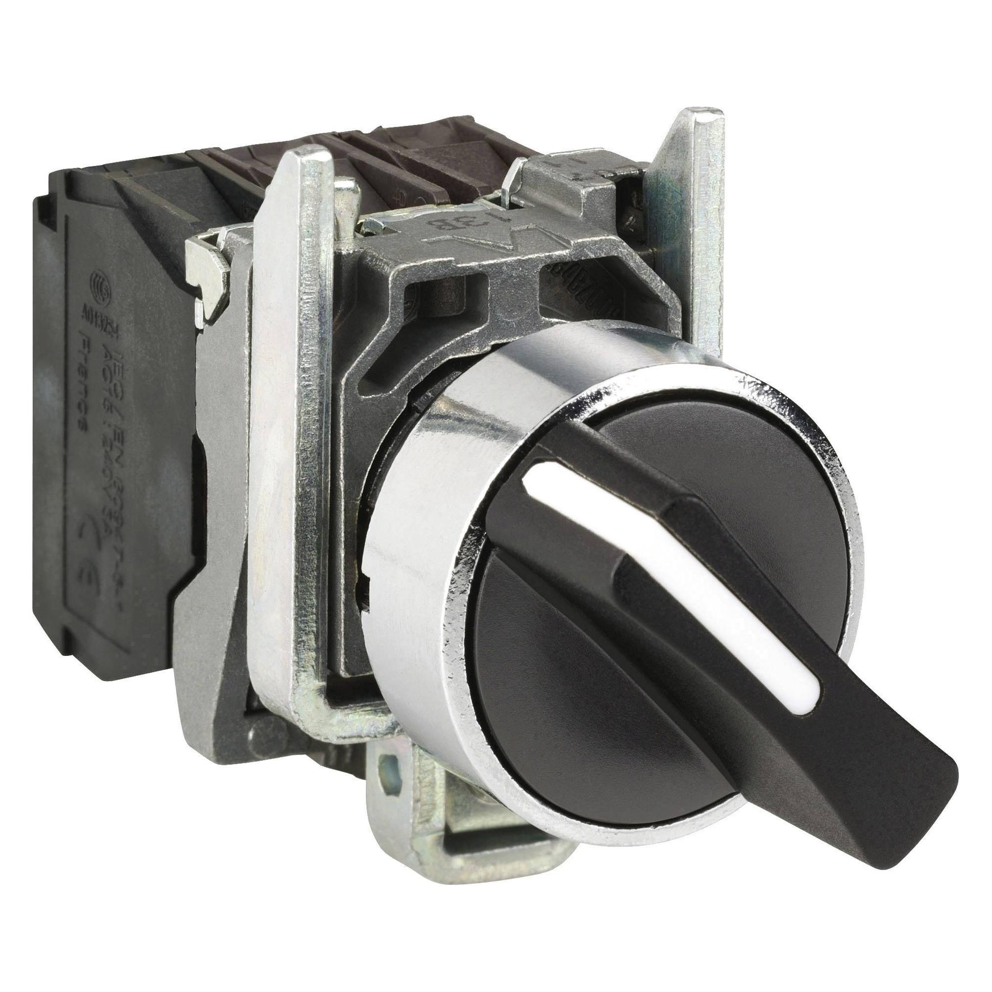 Schneider Electric Selector Switch 2Pos Black Spring return (XB4BD41)