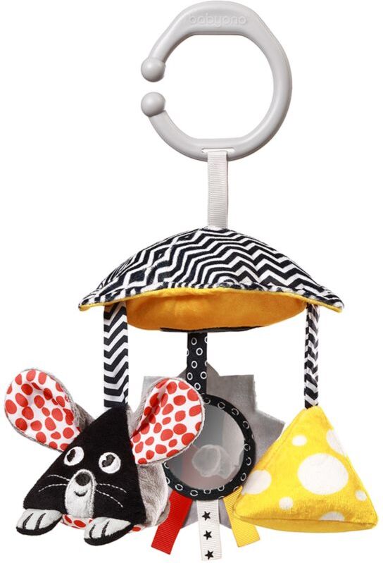 BabyOno Mouse jouet contrastant suspendu 0m+ 1 pcs