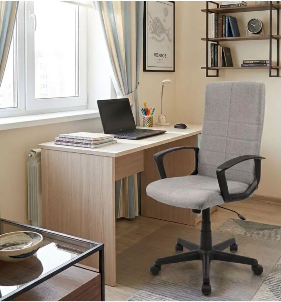 BellaHome SEDIA UFFICIO MONTREAL GRIGIA CON BRACCIOLI