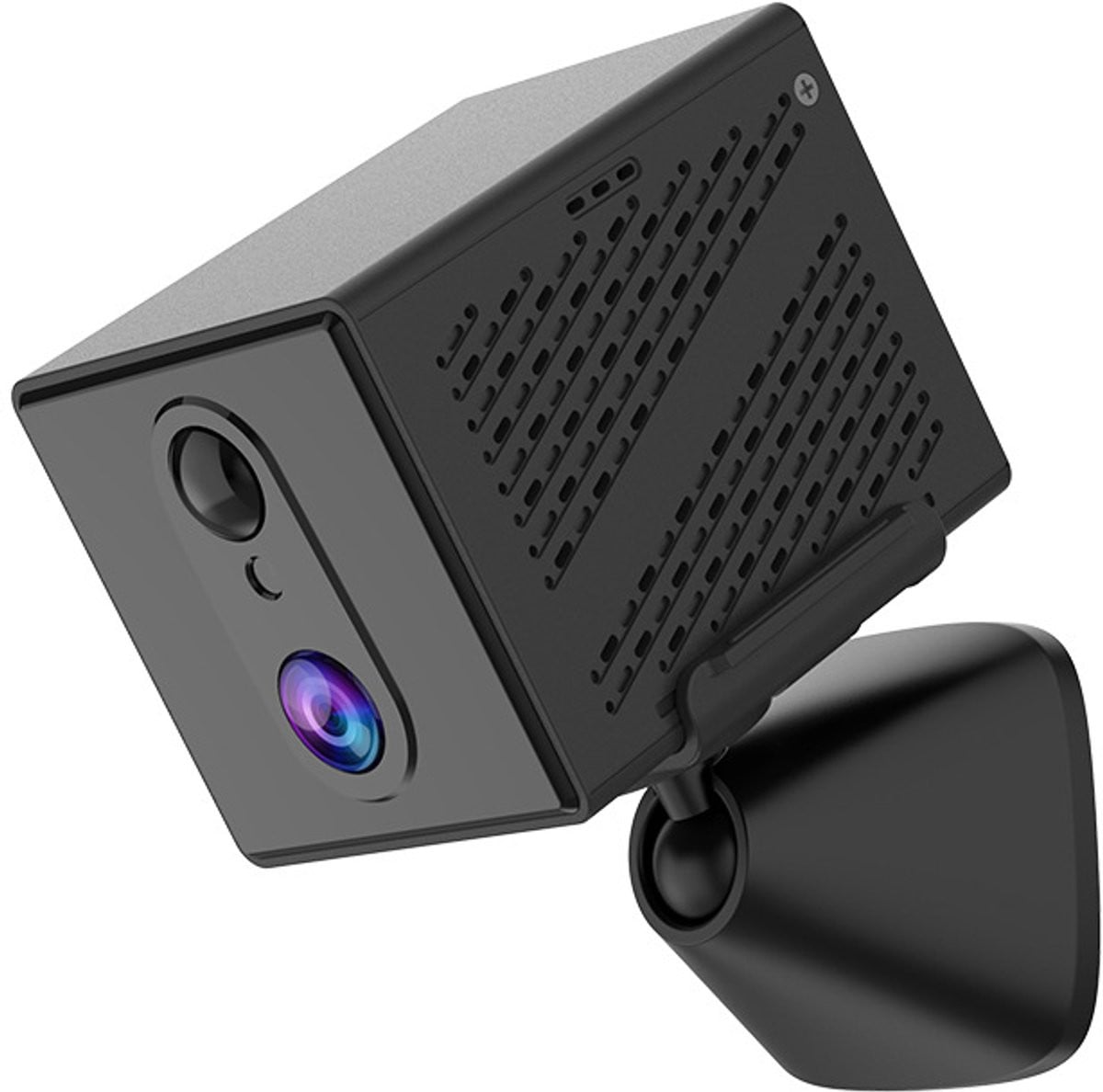 Merkloze ultrakleine draadloze WiFi 4G minicamera met 2K HD beeldkwaliteit en 64GB geheugenkaart, zwart
