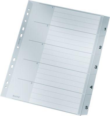 LEITZ® Kunstoffregister, Zahlen 1-5 (5 Blätter), Nr. 1283