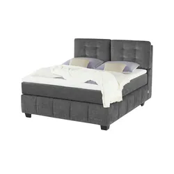 Jette Home Boxspringbett  Jette Pillow ¦ grau ¦ Maße (cm): B: 202 H: 140,5