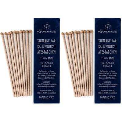 SILBERNITRAT-Kaliumnitr.Ätzstäb.Ätzstift 115mm st. 2x 2x10 St Stäbchen