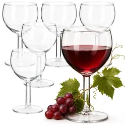 6x Ballon Weingläser 190ml Wasserglas Rotweinkelch Weißwein Rosé Bar Gastro