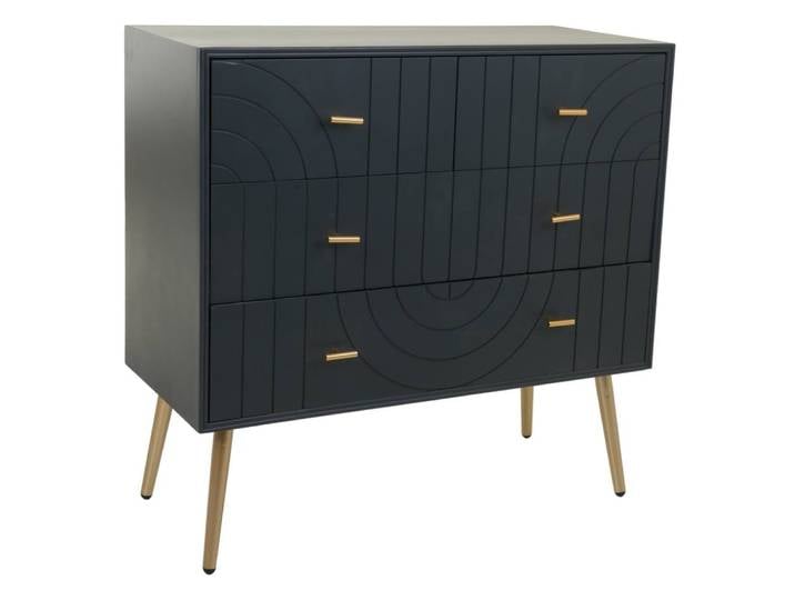 Commode en métal gris foncé