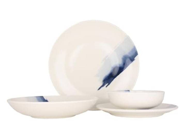 Bonna Geschirrset - Blue Wave - 24 teilig - 6 Personen - Porzellan