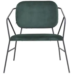 House Doctor Lounge-Stuhl Klever, Sitzhöhe: 39 cm, 70 x 70 x 75 cm, grün