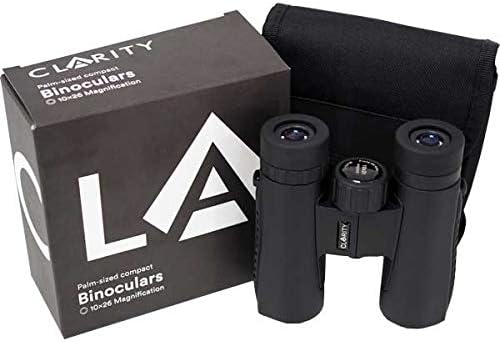 Clarity 10x26 Rubberised Compact Binoculars - Black