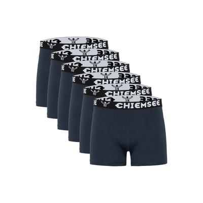 Retro Boxer CHIEMSEE, Herren, Gr. L (52/54), dunkelblau, dunkelblau, 95% Baumwolle, 5% Elasthan, unifarben, körpernah, Unterhosen, im vorteilhaften 6er Pack
