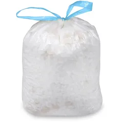 Mülleimerbeutel (HDPE) mit Zugband weiß 45 x 50 cm 18L `S`