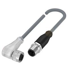 BALLUFF BCC0398 Verteilerleitung Buchse, gewinkelt, Stecker, gerade 0.60 m Polzahl Sensoren: 5, 3 1 St.